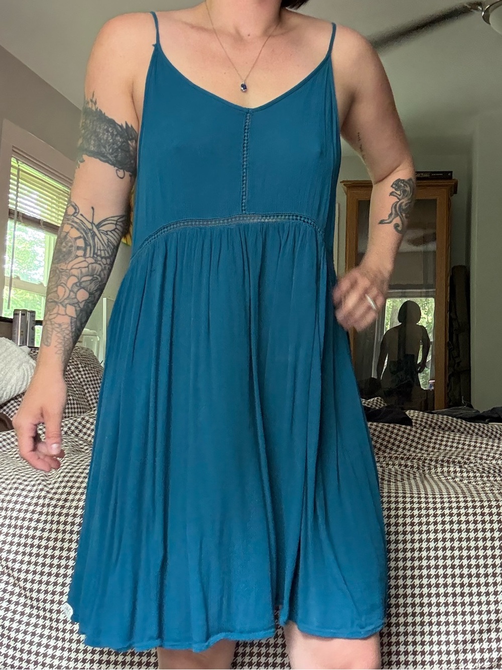 Salt Life Teal Spaghetti-Strap Mini Dress
